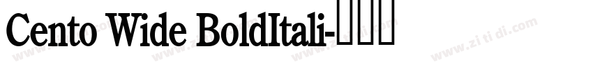 Cento Wide BoldItali字体转换